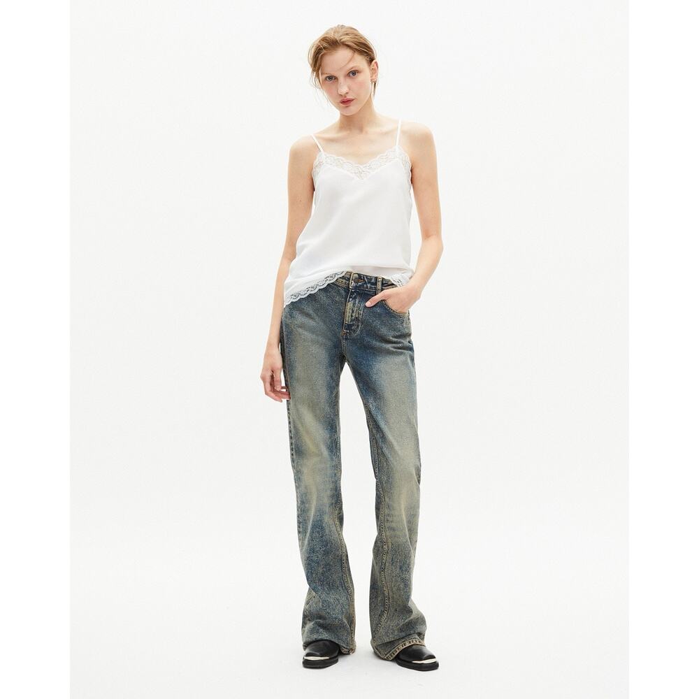 The Kooples Women's Lace-Embroidered Silk Camisole Top Size 0